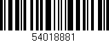Código de barras (EAN, GTIN, SKU, ISBN): '54018881'