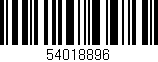Código de barras (EAN, GTIN, SKU, ISBN): '54018896'