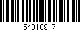 Código de barras (EAN, GTIN, SKU, ISBN): '54018917'