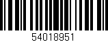 Código de barras (EAN, GTIN, SKU, ISBN): '54018951'