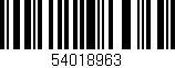 Código de barras (EAN, GTIN, SKU, ISBN): '54018963'