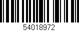 Código de barras (EAN, GTIN, SKU, ISBN): '54018972'