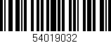 Código de barras (EAN, GTIN, SKU, ISBN): '54019032'