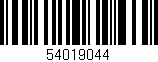 Código de barras (EAN, GTIN, SKU, ISBN): '54019044'