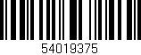 Código de barras (EAN, GTIN, SKU, ISBN): '54019375'