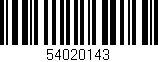 Código de barras (EAN, GTIN, SKU, ISBN): '54020143'