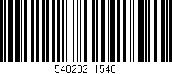 Código de barras (EAN, GTIN, SKU, ISBN): '540202/1540'