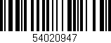 Código de barras (EAN, GTIN, SKU, ISBN): '54020947'