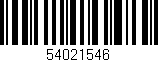 Código de barras (EAN, GTIN, SKU, ISBN): '54021546'