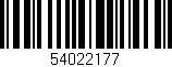 Código de barras (EAN, GTIN, SKU, ISBN): '54022177'