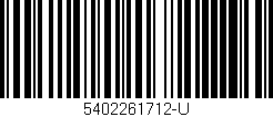 Código de barras (EAN, GTIN, SKU, ISBN): '5402261712-U'