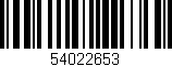 Código de barras (EAN, GTIN, SKU, ISBN): '54022653'