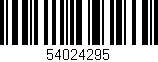 Código de barras (EAN, GTIN, SKU, ISBN): '54024295'