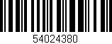 Código de barras (EAN, GTIN, SKU, ISBN): '54024380'