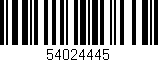 Código de barras (EAN, GTIN, SKU, ISBN): '54024445'