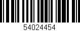 Código de barras (EAN, GTIN, SKU, ISBN): '54024454'