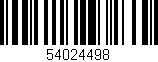 Código de barras (EAN, GTIN, SKU, ISBN): '54024498'
