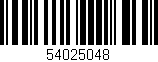 Código de barras (EAN, GTIN, SKU, ISBN): '54025048'
