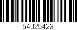 Código de barras (EAN, GTIN, SKU, ISBN): '54025423'
