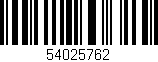 Código de barras (EAN, GTIN, SKU, ISBN): '54025762'