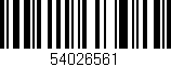 Código de barras (EAN, GTIN, SKU, ISBN): '54026561'
