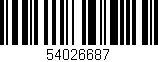 Código de barras (EAN, GTIN, SKU, ISBN): '54026687'