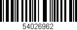 Código de barras (EAN, GTIN, SKU, ISBN): '54026962'