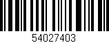 Código de barras (EAN, GTIN, SKU, ISBN): '54027403'