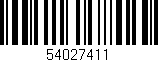 Código de barras (EAN, GTIN, SKU, ISBN): '54027411'