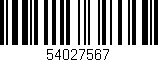 Código de barras (EAN, GTIN, SKU, ISBN): '54027567'