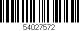 Código de barras (EAN, GTIN, SKU, ISBN): '54027572'
