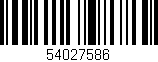 Código de barras (EAN, GTIN, SKU, ISBN): '54027586'