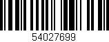 Código de barras (EAN, GTIN, SKU, ISBN): '54027699'