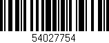 Código de barras (EAN, GTIN, SKU, ISBN): '54027754'