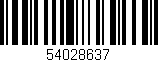 Código de barras (EAN, GTIN, SKU, ISBN): '54028637'