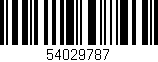 Código de barras (EAN, GTIN, SKU, ISBN): '54029787'