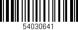 Código de barras (EAN, GTIN, SKU, ISBN): '54030641'