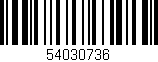 Código de barras (EAN, GTIN, SKU, ISBN): '54030736'