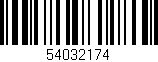 Código de barras (EAN, GTIN, SKU, ISBN): '54032174'