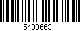 Código de barras (EAN, GTIN, SKU, ISBN): '54036631'