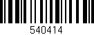 Código de barras (EAN, GTIN, SKU, ISBN): '540414'