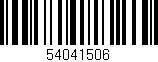 Código de barras (EAN, GTIN, SKU, ISBN): '54041506'