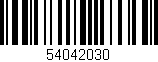 Código de barras (EAN, GTIN, SKU, ISBN): '54042030'