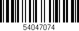 Código de barras (EAN, GTIN, SKU, ISBN): '54047074'