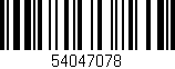 Código de barras (EAN, GTIN, SKU, ISBN): '54047078'
