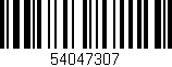 Código de barras (EAN, GTIN, SKU, ISBN): '54047307'