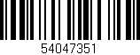 Código de barras (EAN, GTIN, SKU, ISBN): '54047351'