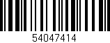 Código de barras (EAN, GTIN, SKU, ISBN): '54047414'