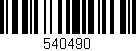 Código de barras (EAN, GTIN, SKU, ISBN): '540490'