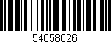 Código de barras (EAN, GTIN, SKU, ISBN): '54058026'